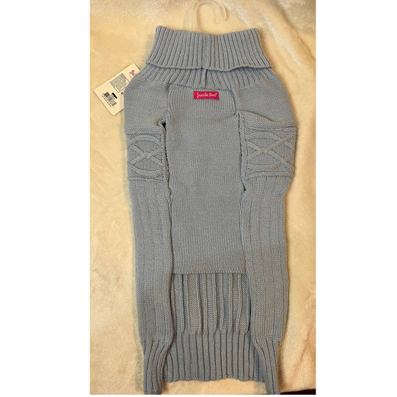 Smoochie Pooch Pet Blue Sweater With Pearl Details SZ Large - Picture 4 of 6